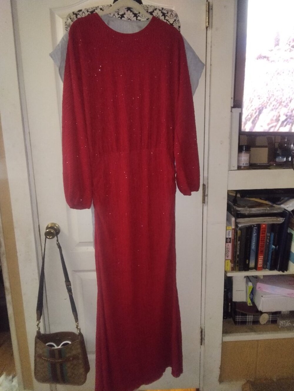Long Red Rouged Dress - Picture 2 of 5